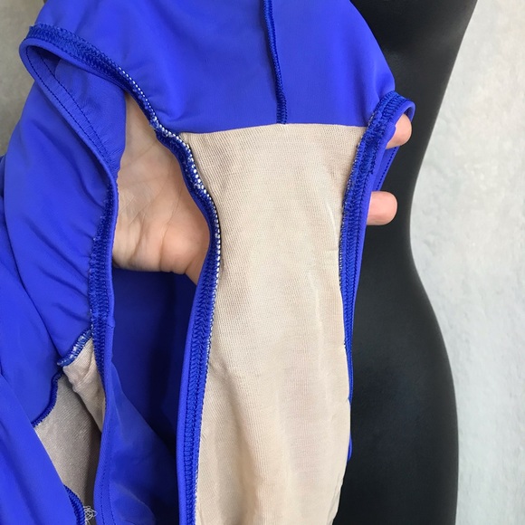 Vintage Christina one piece swimsuit made in Canada blue sports bathing suit - Picture 6 of 7